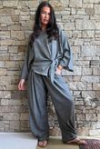 Lindin Linen Blend Kimono Top Washed Charcoal